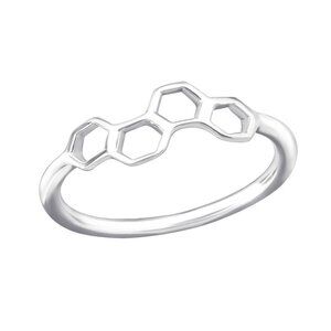 Sterling Silver Honey Comb Ring